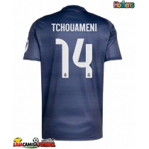Camisa de Futebol Real Madrid Aurelien Tchouameni #14 Equipamento Secundário 2025-26 Manga Curta